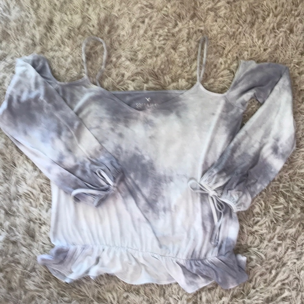 AE tye die long sleeve top sz M